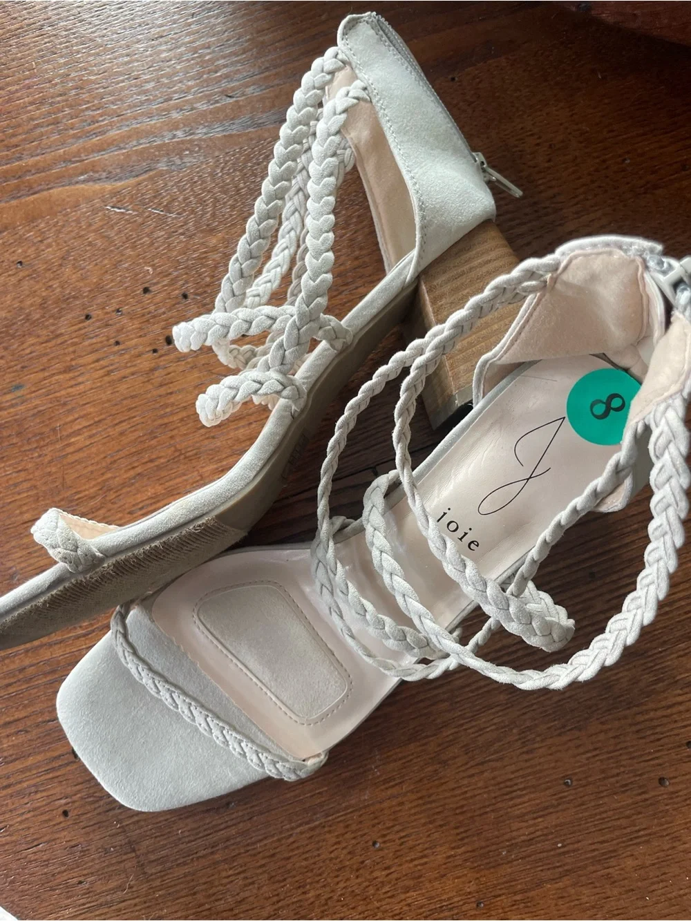Joie Cream Braided Strap Sandals-Like New-Size 8